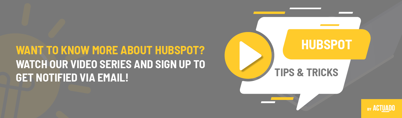 Tips and Tricks Hubspot videos